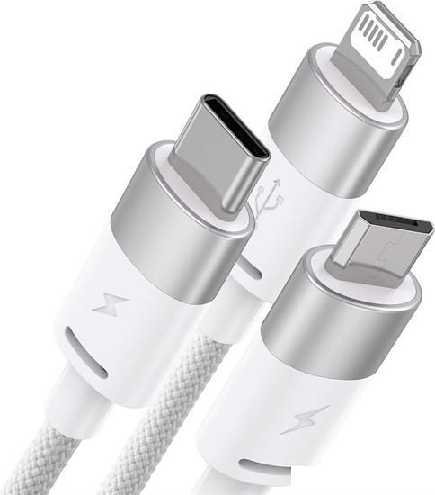 Кабель Baseus One-For-Three Fast Charging Data Cable 3.5A USB Type-A - USB Type-C/microUSB/Lightning - фото 2 - id-p226280043