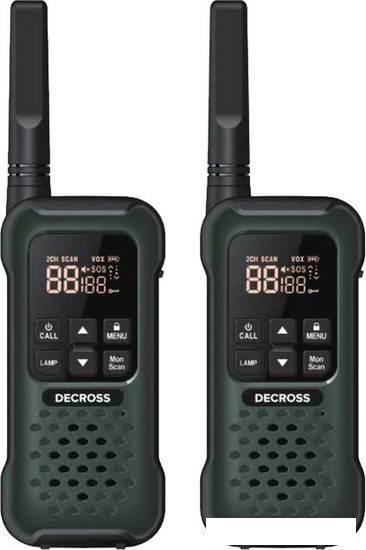 Портативная радиостанция Decross DC93 (2шт, зеленый) - фото 1 - id-p225071764