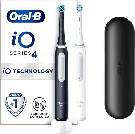 Комплект зубных щеток Oral-B iO Series 4 Duo (черный/белый), фото 2
