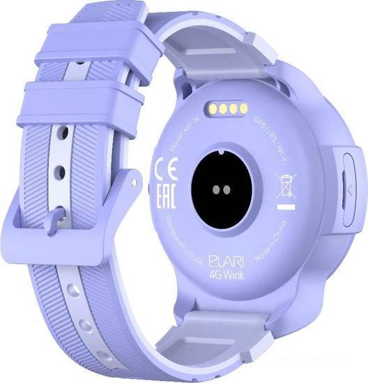 Детские умные часы Elari KidPhone 4G Wink (сиреневый) - фото 4 - id-p225072261