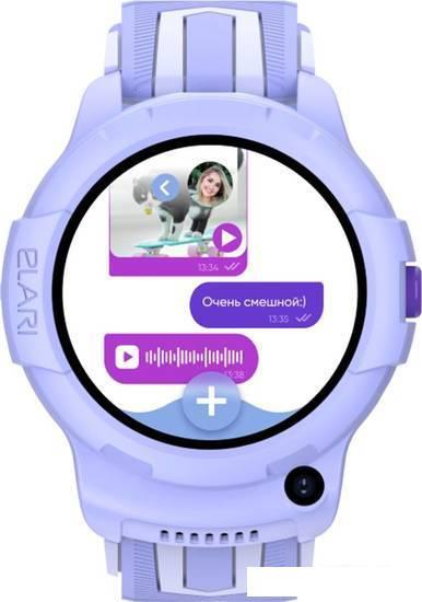 Детские умные часы Elari KidPhone 4G Wink (сиреневый) - фото 10 - id-p225072261