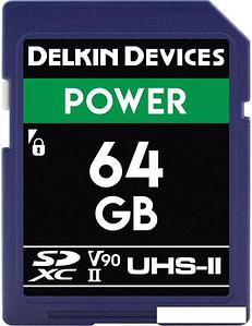 Карта памяти Delkin Devices SDXC Power UHS-II 64GB