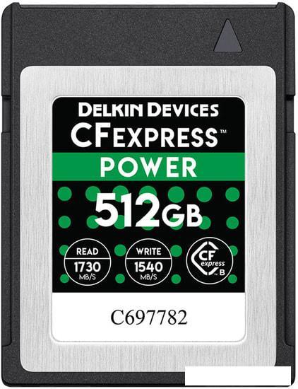 Карта памяти Delkin Devices Power CFexpress DCFX1-512 512GB