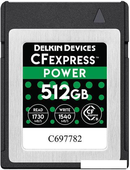 Карта памяти Delkin Devices Power CFexpress DCFX1-512 512GB - фото 1 - id-p226206364