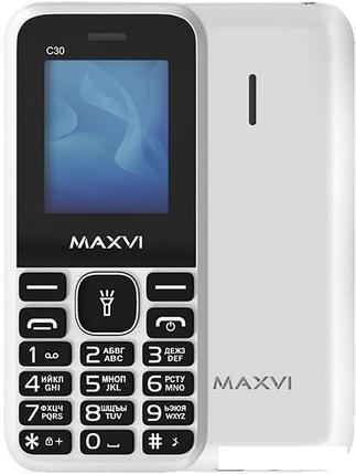 Кнопочный телефон Maxvi C30 (белый), фото 2