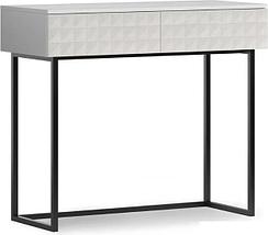 Консольный стол Shtabe Simple 7011 эко (травертин/белый/черный), фото 2