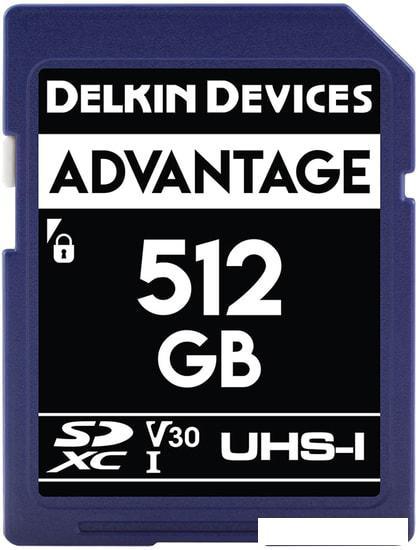 Карта памяти Delkin Devices SDXC Advantage UHS-I 512GB - фото 1 - id-p226257236
