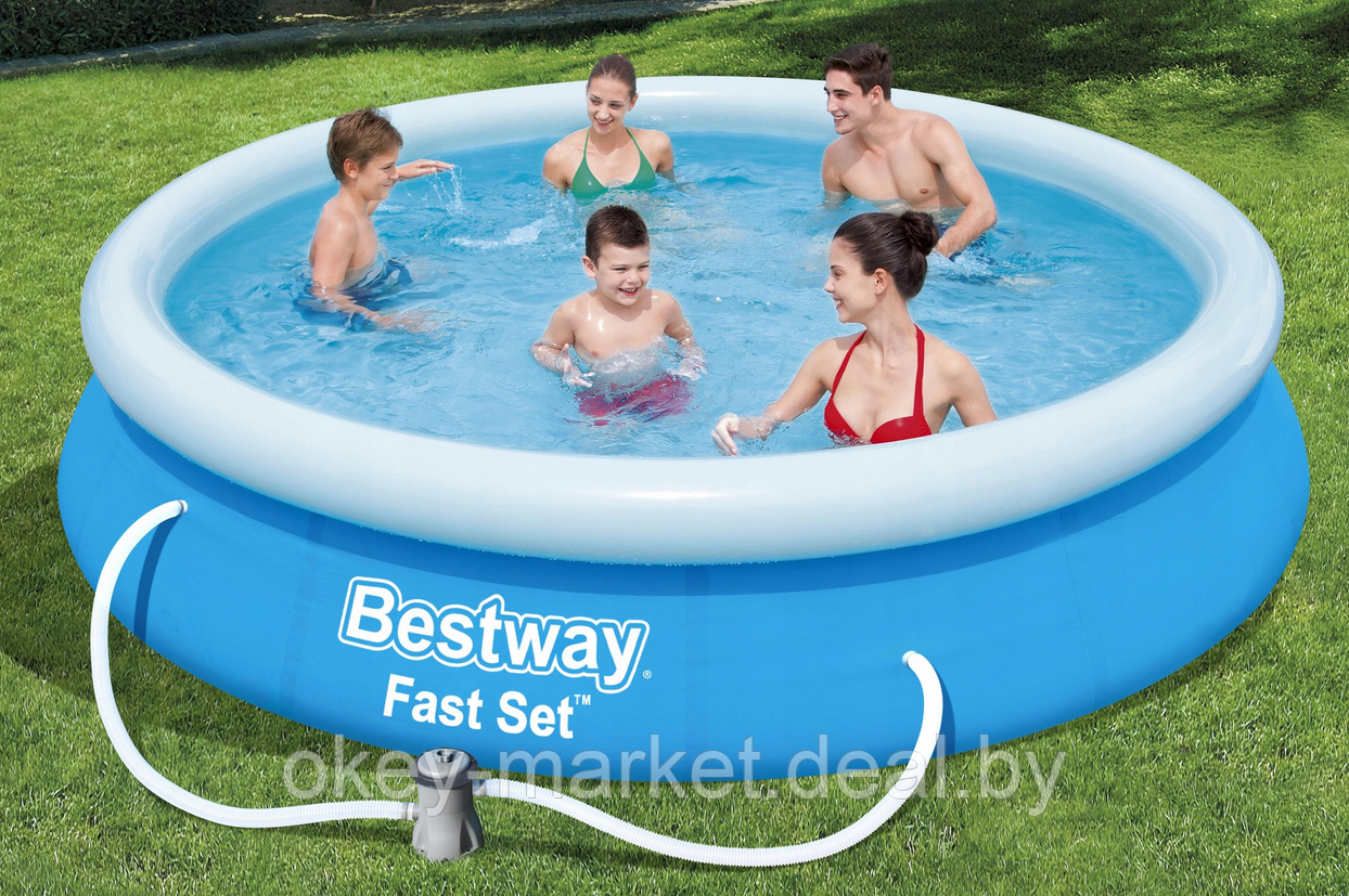 Надувной бассейн Bestway Fast Set с фильтр-насосом 57313 (457x84) - фото 8 - id-p152955057