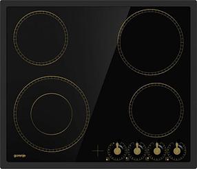 GORENJE EC642CLB Электрическая, Стеклокерамическая варочная панель, Цвет: Черный, Стеклокерамическая варочная