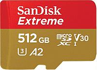 Флеш карта microSD 512Gb Class10 Sandisk SDSQXA1-512G-GN6MA Extreme + adapter