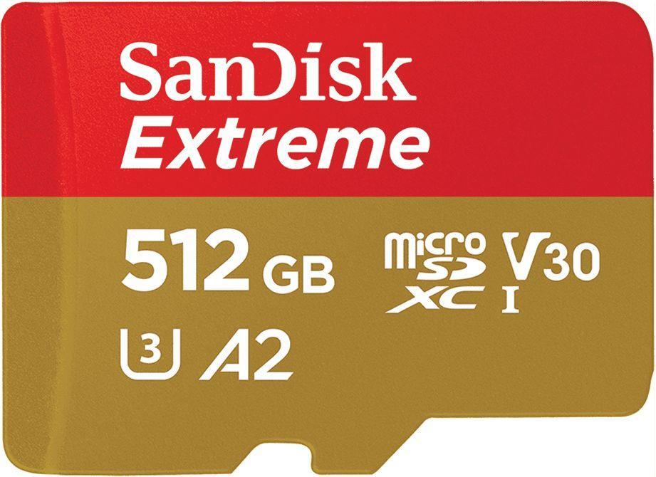 Флеш карта microSD 512Gb Class10 Sandisk SDSQXA1-512G-GN6MA Extreme + adapter - фото 1 - id-p226406212
