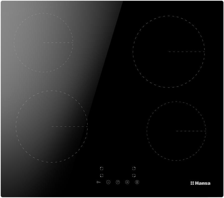 Стеклокерамическая варочная поверхность Hansa BHC633009 сенсорная панель управления, световые индикаторы, - фото 1 - id-p226406091