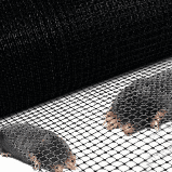 Сетка от кротов полимерная ячейка 15*15 черная ,вес 45гр/м2, высота 2 м, рулон 50 м, фото 3