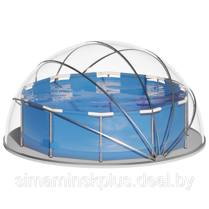 Купол-тент на бассейн d=305 см, цвет серый - фото 1 - id-p226407019