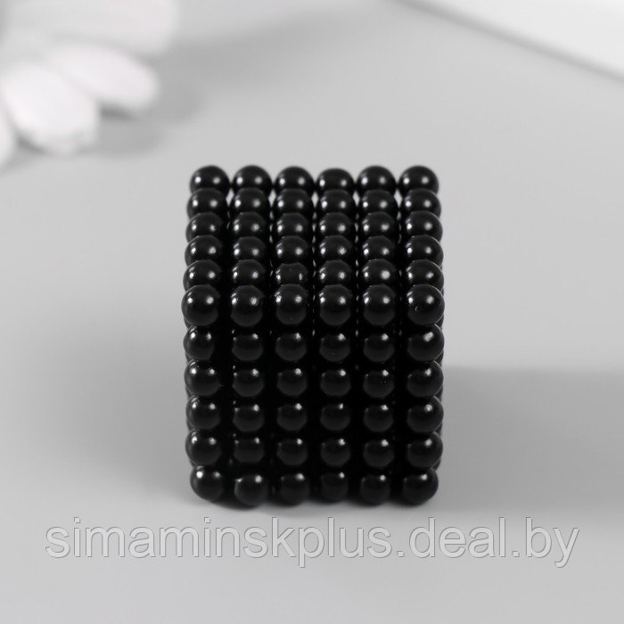Антистресс магнит "Неокуб" 216 шариков d=0,5 см (черный) - фото 4 - id-p226407067