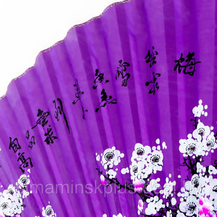 Веер бамбук, текстиль h=120 см "Сакура" фиолетовый - фото 2 - id-p226407069