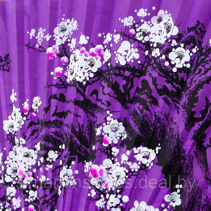 Веер бамбук, текстиль h=120 см "Сакура" фиолетовый - фото 3 - id-p226407069