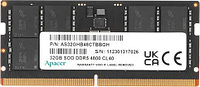 Оперативная память Apacer 32ГБ DDR5 SODIMM 4800 МГц AS32GHB48CTBBGH