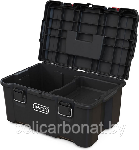Ящик для инструментов Keter Stack'N'Roll Tool Box, черный/красный - фото 3 - id-p166678934