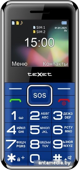 Мобильный телефон TeXet TM-B319 (синий) - фото 2 - id-p226408512