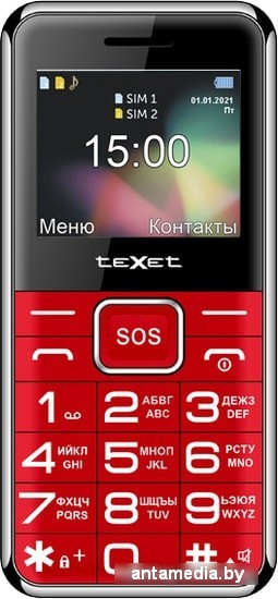 Мобильный телефон TeXet TM-B319 (красный) - фото 2 - id-p226408515