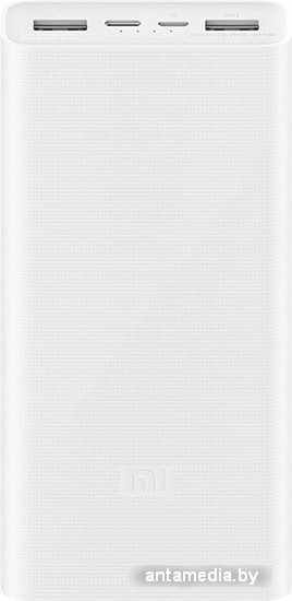 Портативное зарядное устройство Xiaomi Mi Power Bank 3 PLM18ZM USB-C 20000mAh (белый) - фото 1 - id-p226408626
