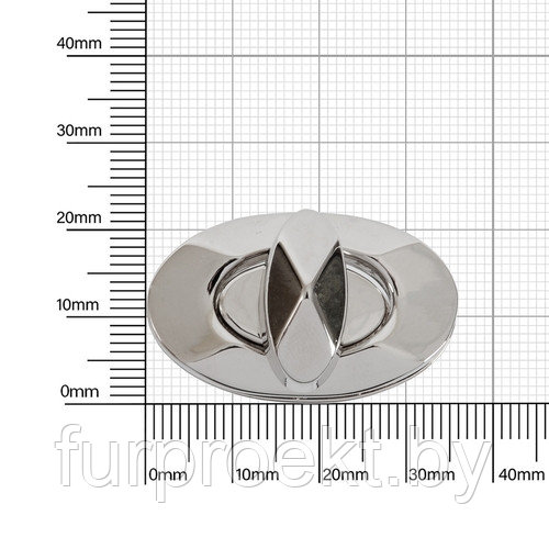 Застежка поворотная F 0118 (7154) никель полир