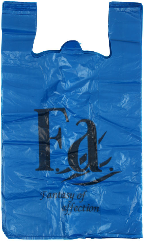 Пакет-майка Klebebander (упаковка) 30+16*54 см, 30 мкм, с логотипом Fa, 50 шт., синий - фото 2 - id-p226412854