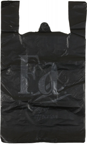 Пакет-майка Klebebander (упаковка) 30+16*54 см, 30 мкм, с логотипом Fа, 50 шт., черный