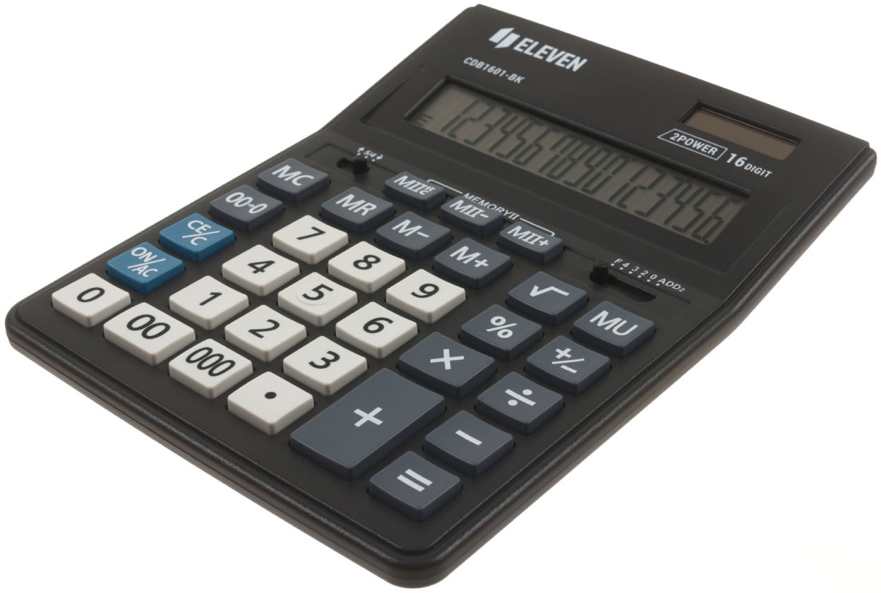 Калькулятор 16-разрядный Eleven CDB1601 черный
