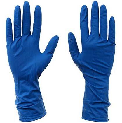 Перчатки латексные хозяйственные Flexy Gloves размер M, синие