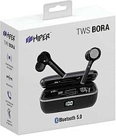 HTW-HDX1 HIPER наушники TWS BORA HDX Bluetooth 5.0 гарнитура Li-Pol 2x50mAh+800mAhLCDметаллсерый