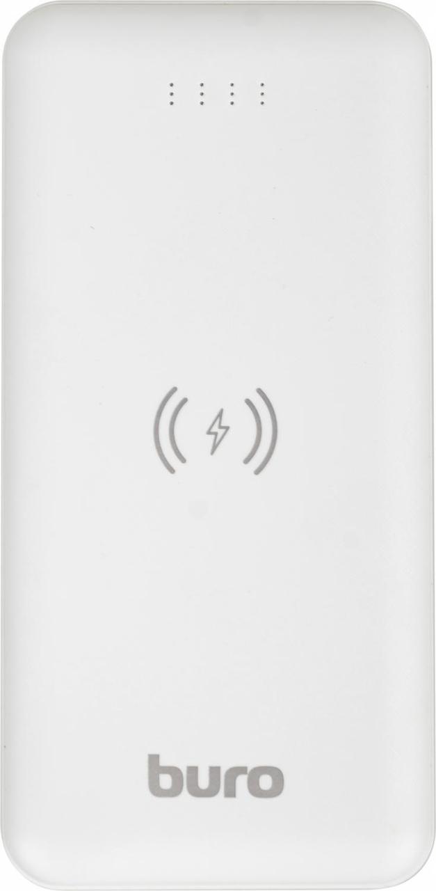Мобильный аккумулятор Buro BPW10E 10000mAh 2A 2xUSB беспроводная зарядка белый (BPW10E10PWT) - фото 1 - id-p226414208