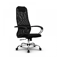 Кресло SitUp OPTIMA Ultra chrome (сетка Black/ткань Black)