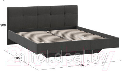 Двуспальная кровать ТриЯ Элис тип 1 с мягкой обивкой 180x200 - фото 3 - id-p226415110