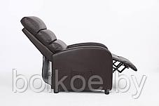 Кресло вибромассажное CALVIANO экокожа коричневый, фото 2