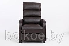 Кресло вибромассажное CALVIANO экокожа коричневый, фото 3