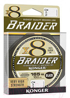 Леска плетеная Konger Braider X8 Black 0.20мм 150м / 250148020