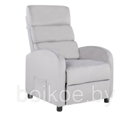 Кресло вибромассажное CALVIANO велюр Серый, фото 2