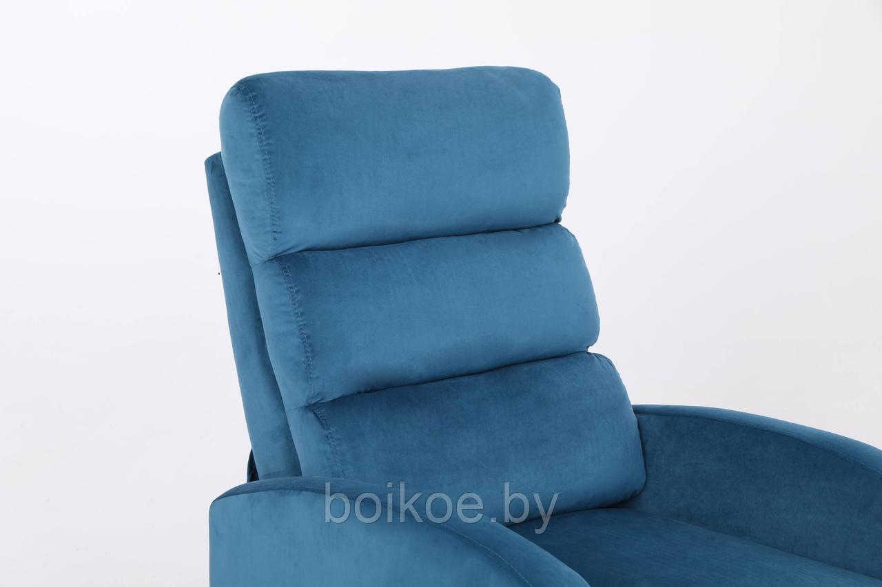 Кресло вибромассажное CALVIANO велюр Синий - фото 3 - id-p226415539