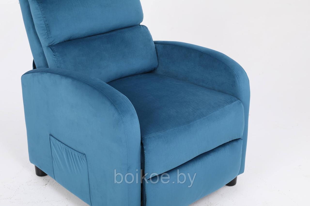 Кресло вибромассажное CALVIANO велюр Синий - фото 7 - id-p226415539