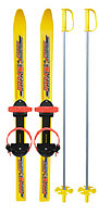 Лыжи детские "Вираж-спорт" 100 см с креплением "Цикл" с палками, от 5 лет ( в сетке)