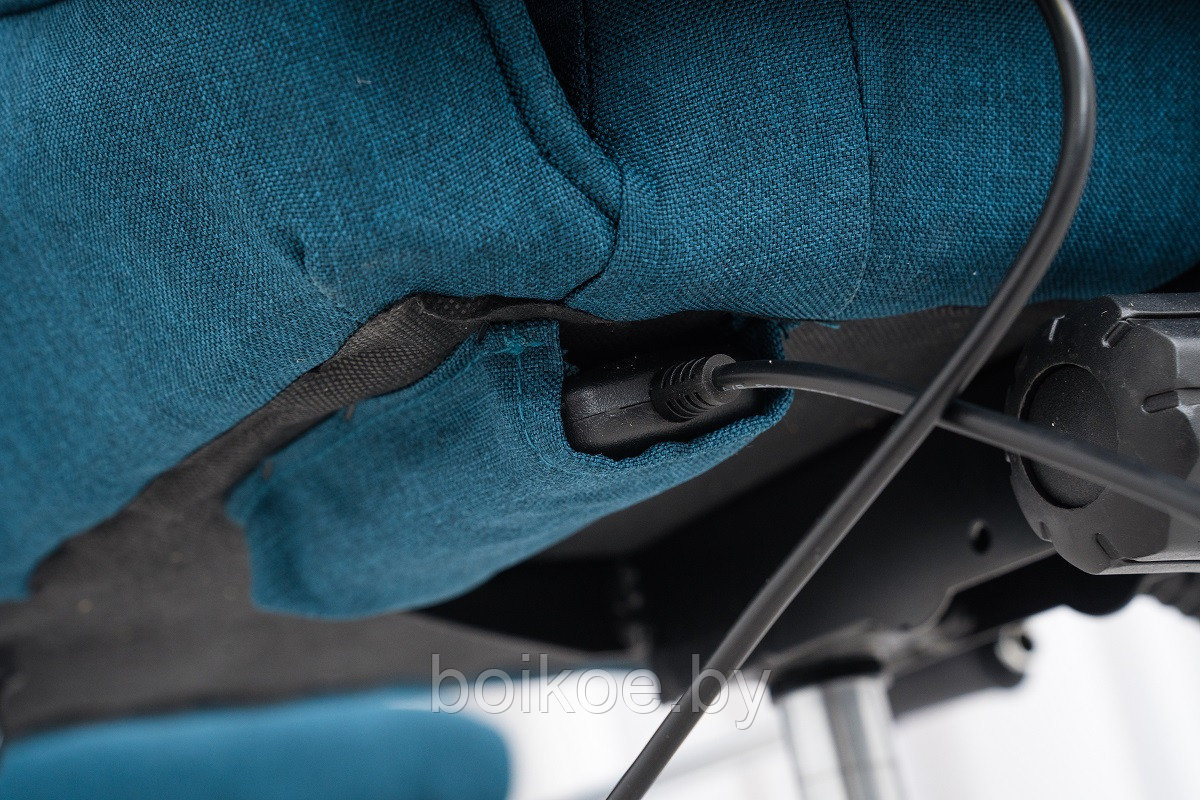 Кресло игровое с массажем и подножкой Calviano AVANTI ULTIMATO с подножкой бирюза - фото 3 - id-p226419633