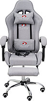 Кресло игровое с массажем и подножкой Calviano AVANTI ULTIMATO с подножкой серый, фото 3