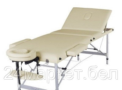 Массажный стол складной Atlas Sport 70 см 3-с алюминиевый  (бежевый), фото 2