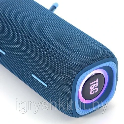 Беспроводная портативная Bluetooth колонка TG654 с RGB ПОДСВЕТКОЙ, speakerphone, радио, blue - фото 4 - id-p226420180