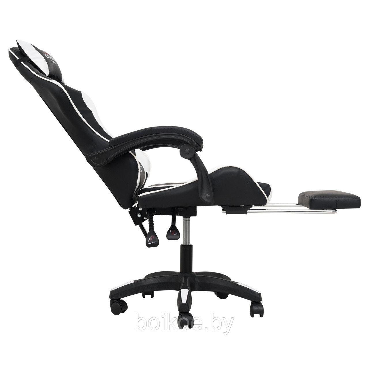 Кресло вибромассажное Calviano 1583 черно-белое - фото 2 - id-p226420212