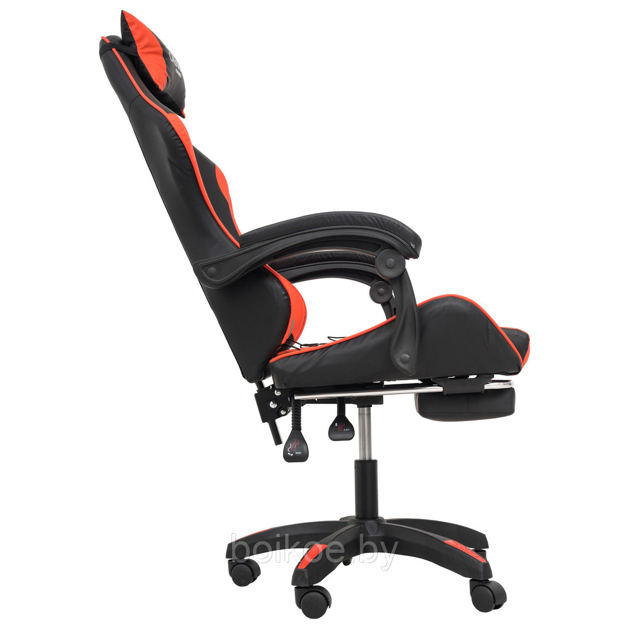 Кресло вибромассажное Calviano 1583 черно-красное - фото 5 - id-p226420213