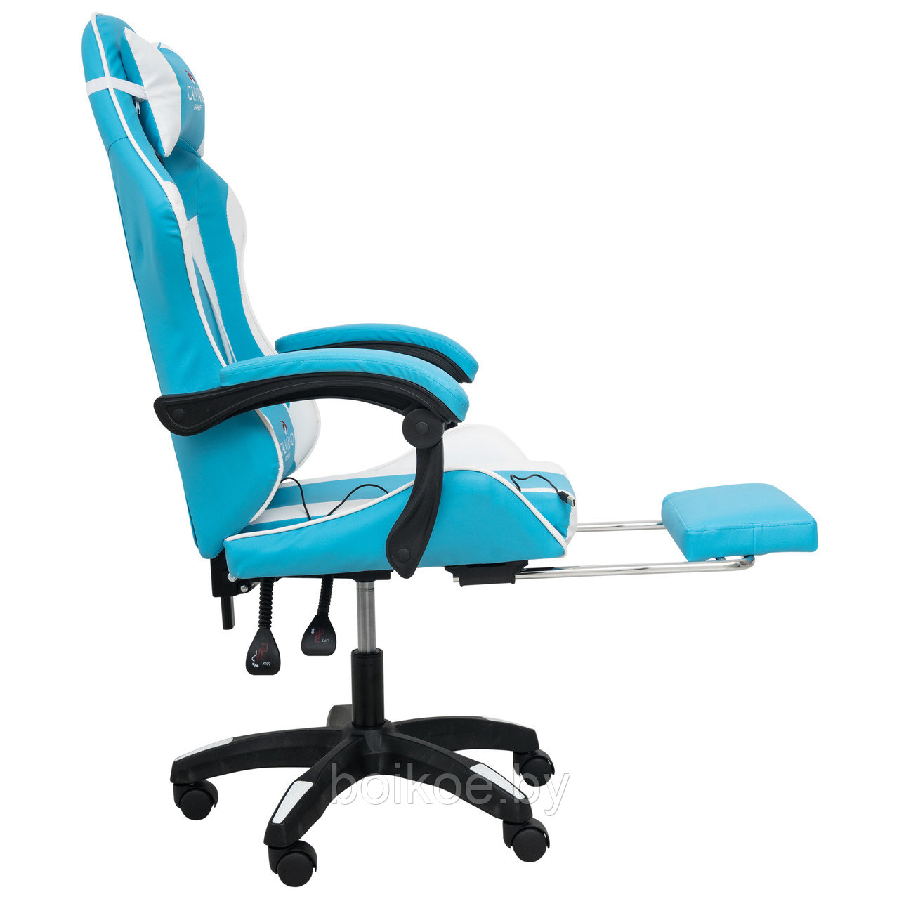 Кресло вибромассажное Calviano 1583 голубое - фото 3 - id-p226420214