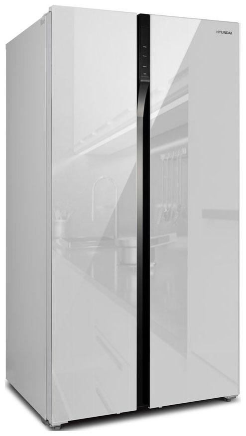 Холодильник Hyundai CS5003F (Side by Side) белое стекло - фото 2 - id-p226420452